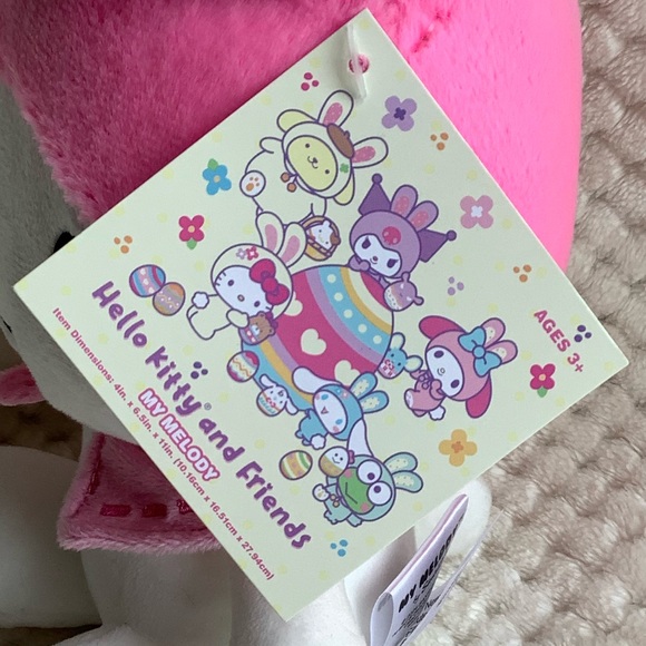 Hello Kitty Friends Plush My Melody Stuffed Animal Bunny Rabbit Ears New w Tags - Picture 3 of 11